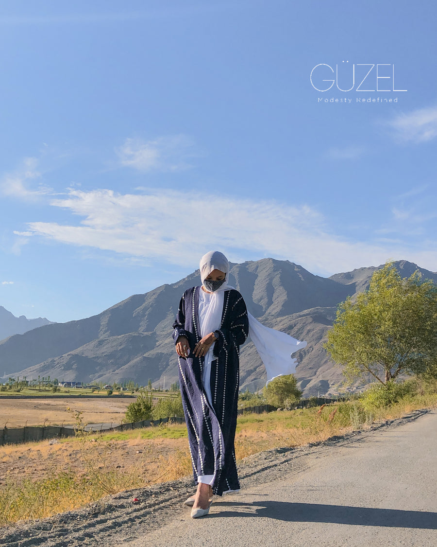 Blue Diamond Abaya Set