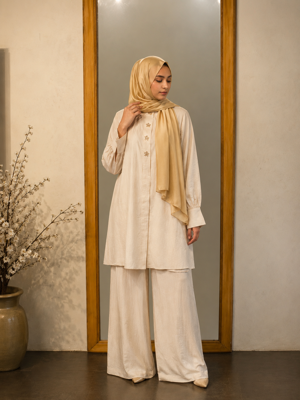 Classy Coord Set — Beige