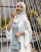 Dahlia Layer Abaya — Angel White