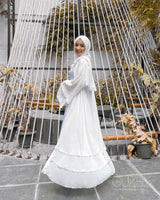 Dahlia Layer Abaya — Angel White