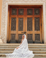 Dahlia Layer Abaya — Angel White