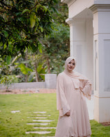 Dahlia Layer Abaya — Beige Beauty