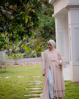 Dahlia Layer Abaya — Beige Beauty