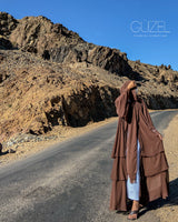 Dahlia Layer Abaya — Chocolate Brownie