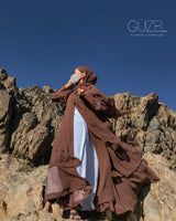 Dahlia Layer Abaya — Chocolate Brownie