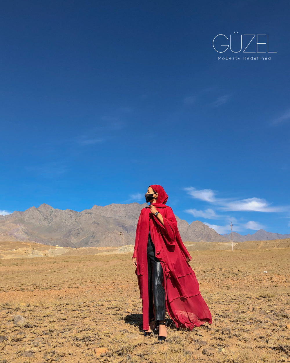 Dahlia Layer Abaya — Red Wine