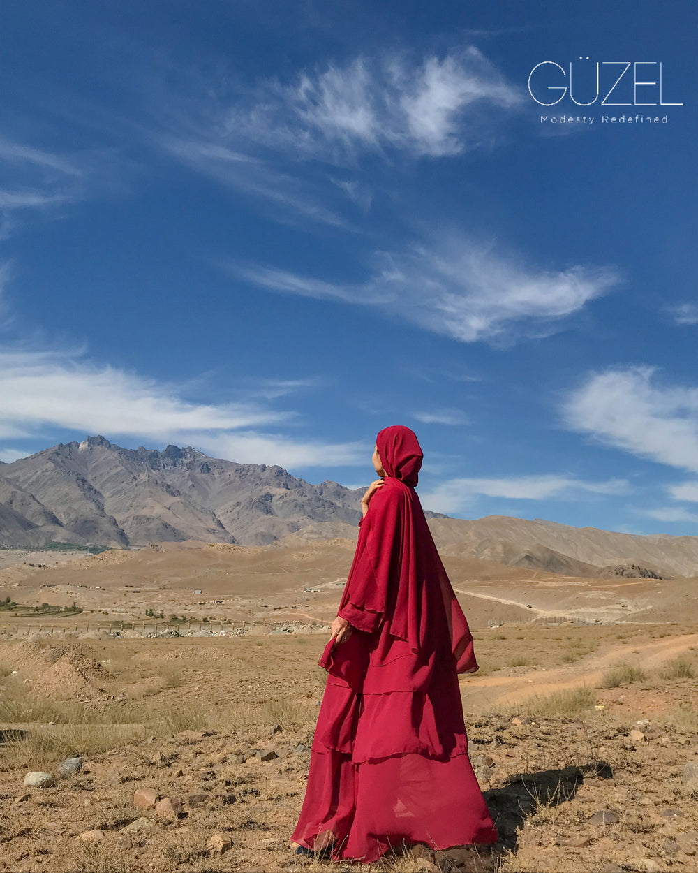 Dahlia Layer Abaya — Red Wine