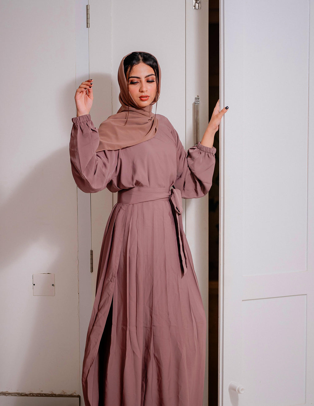 Wrap Skirt Abaya Set