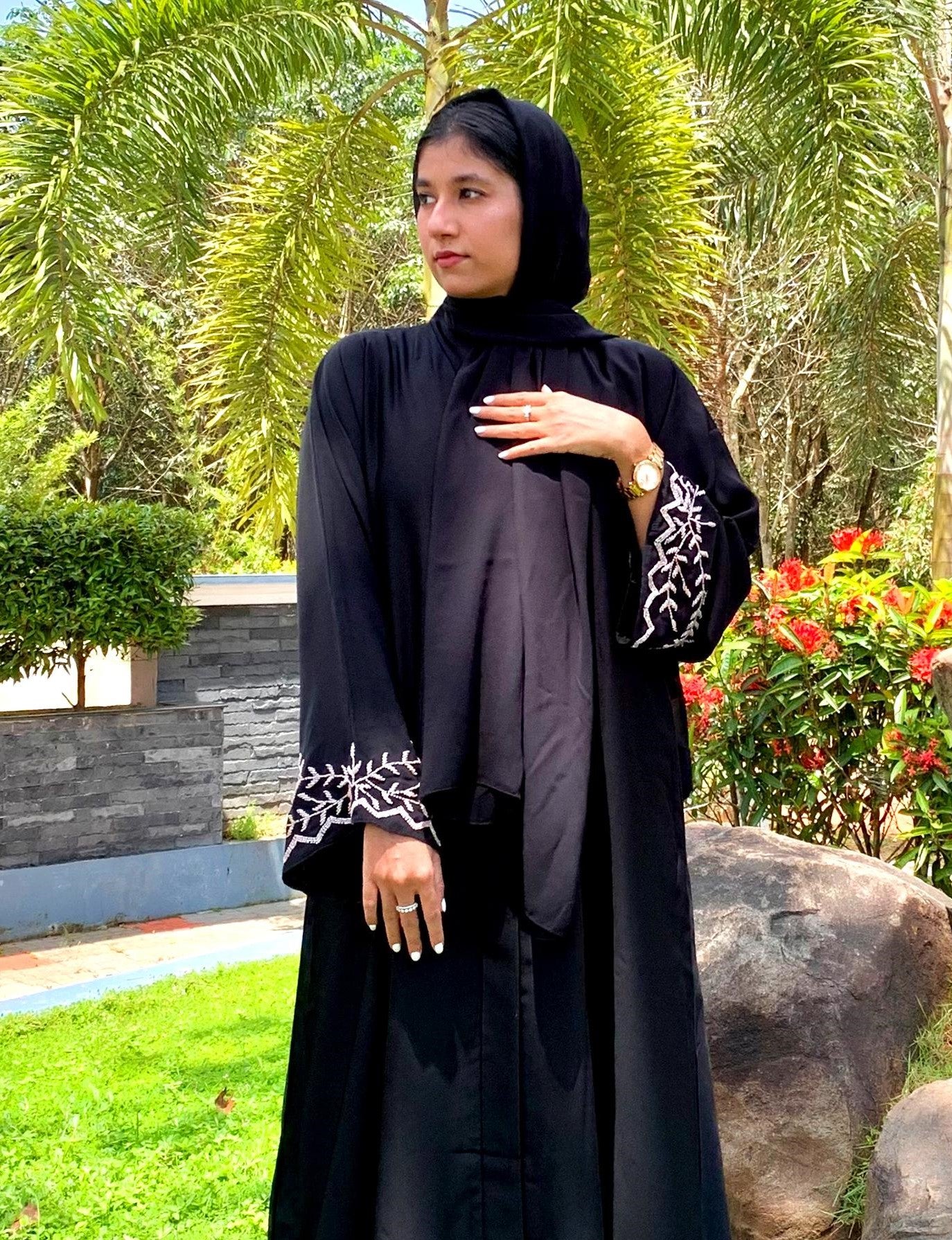 Pink Blooms Abaya