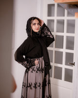 Nude Blooms Abaya