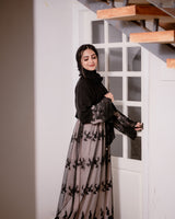 Nude Blooms Abaya