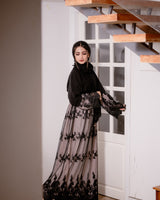 Nude Blooms Abaya