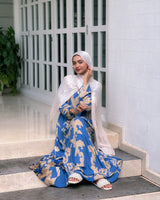 Printed Gown - Blue Paisley