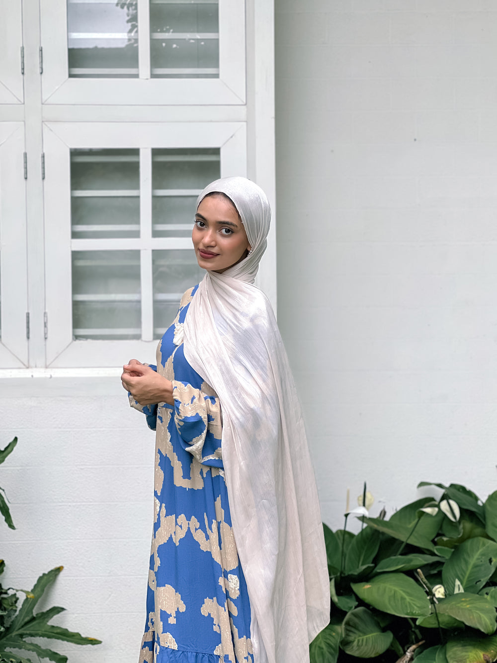 Printed Gown - Blue Paisley