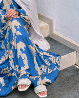 Printed Gown - Blue Paisley