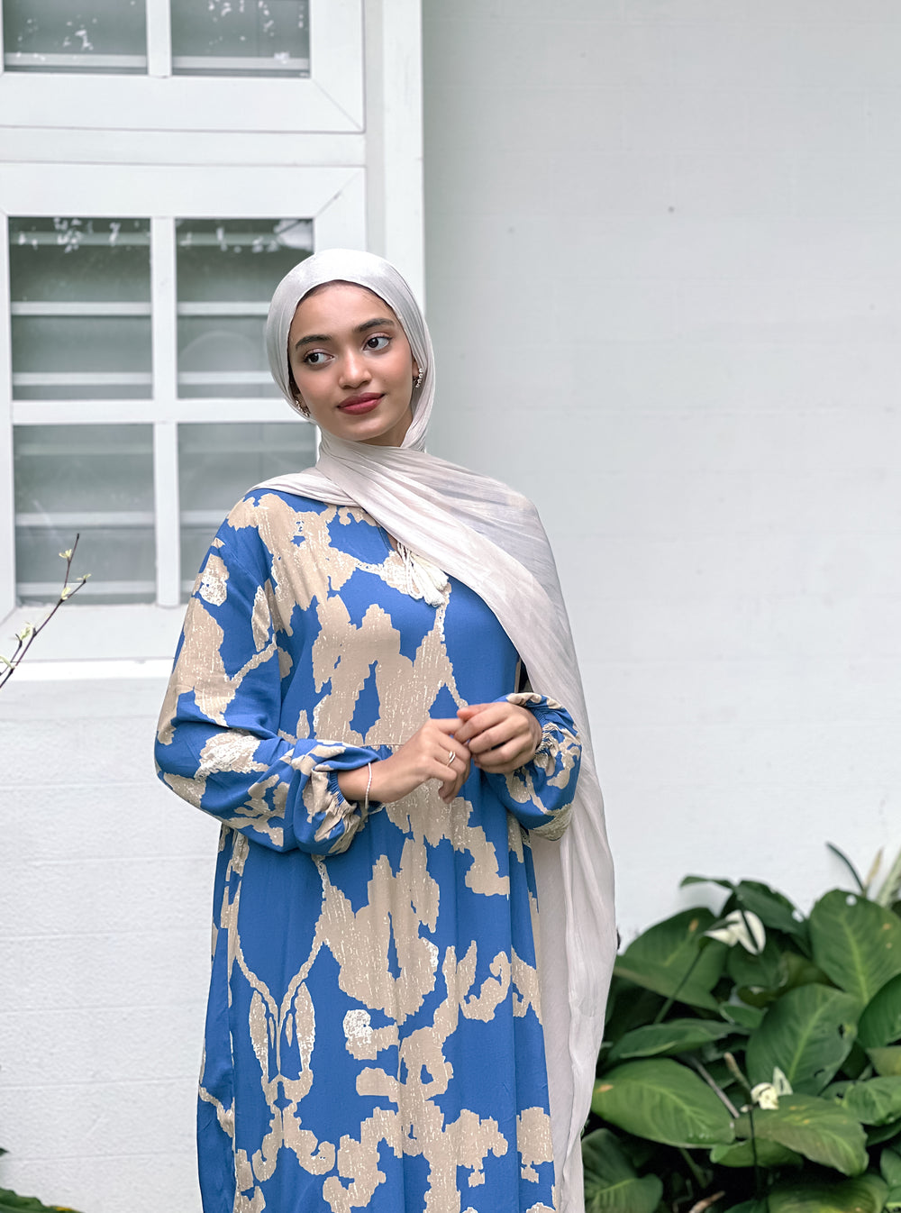 Printed Gown - Blue Paisley