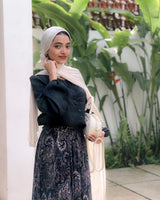 Print Skirt Set - Black Paisley