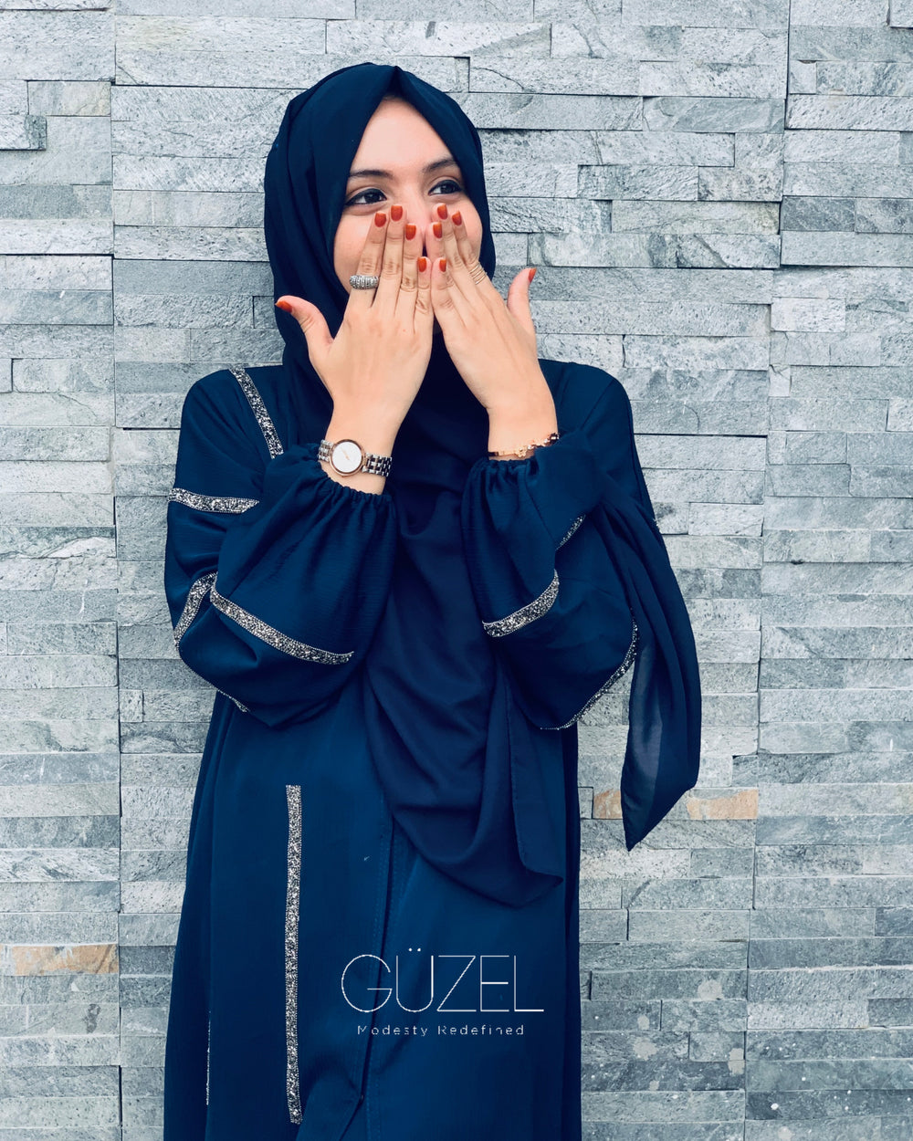 Royal Navy Blue Abaya