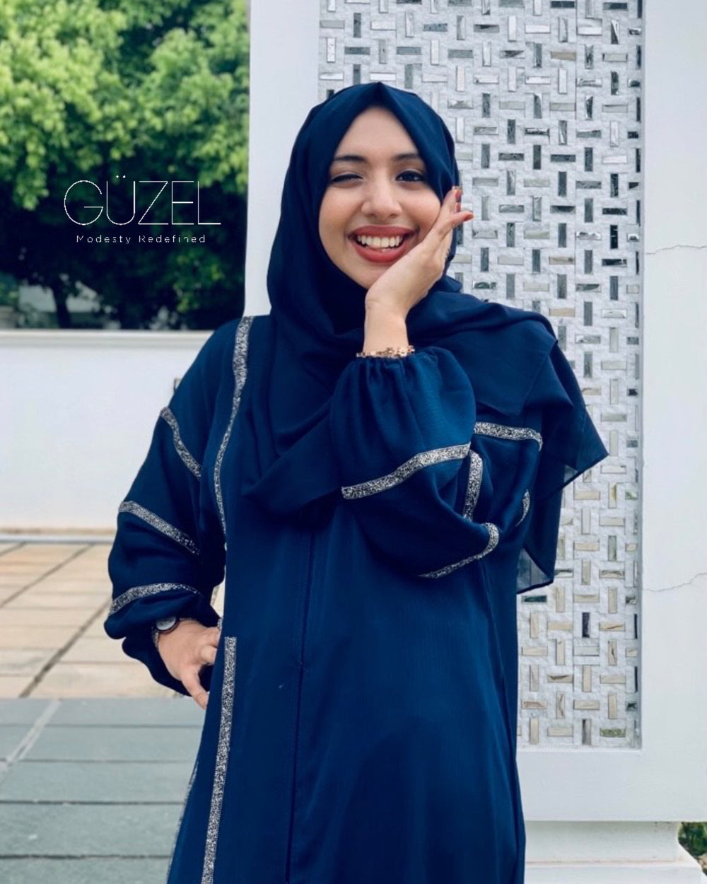 Royal Navy Blue Abaya