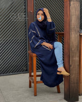 Royal Navy Blue Abaya