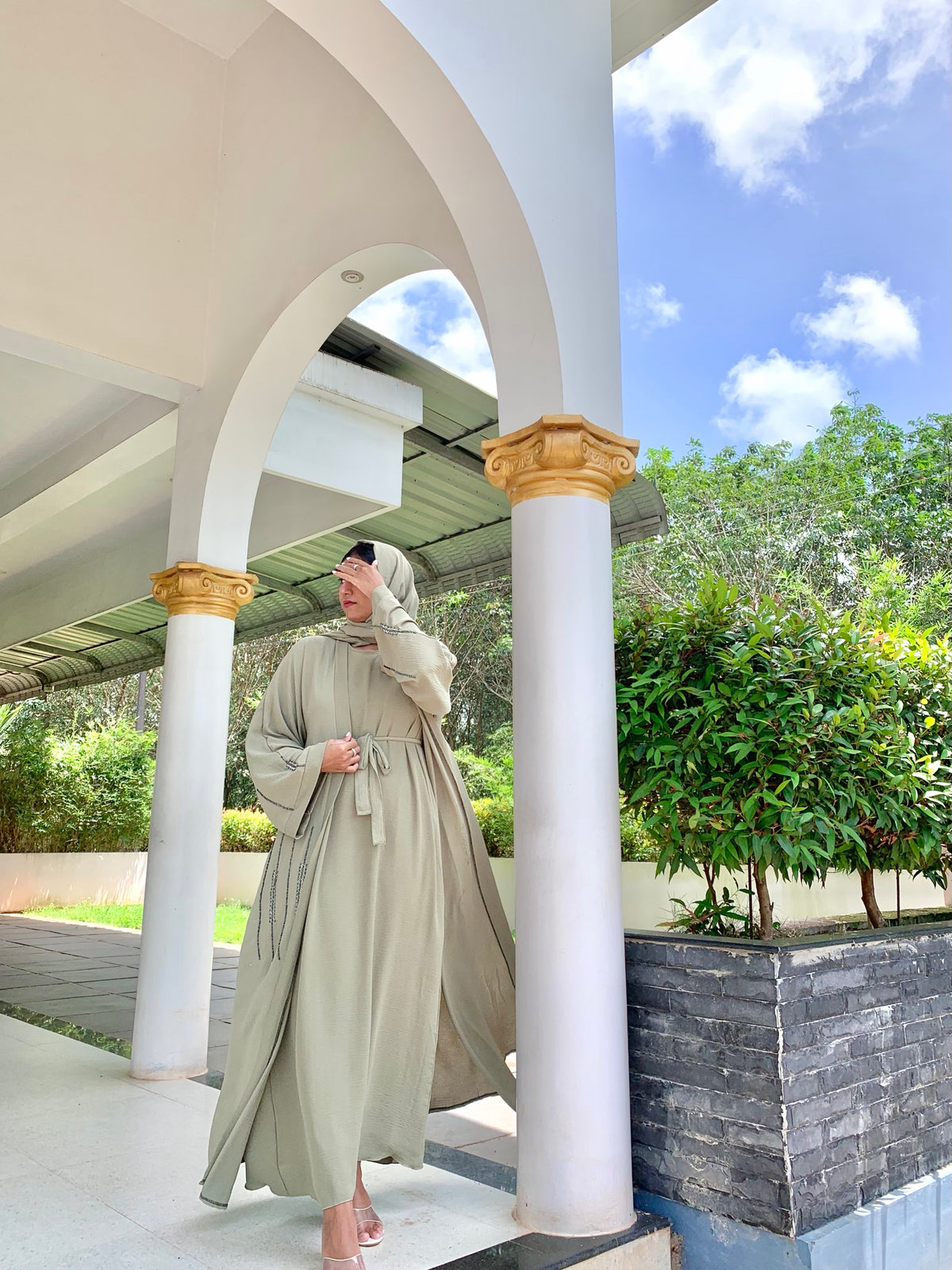 Sage Abaya Set