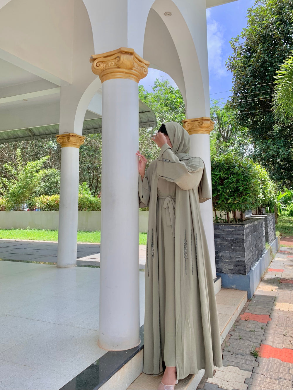 Sage Abaya Set