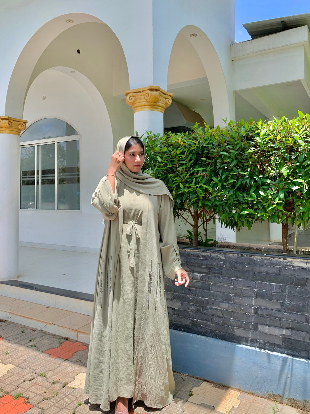 Sage Abaya Set