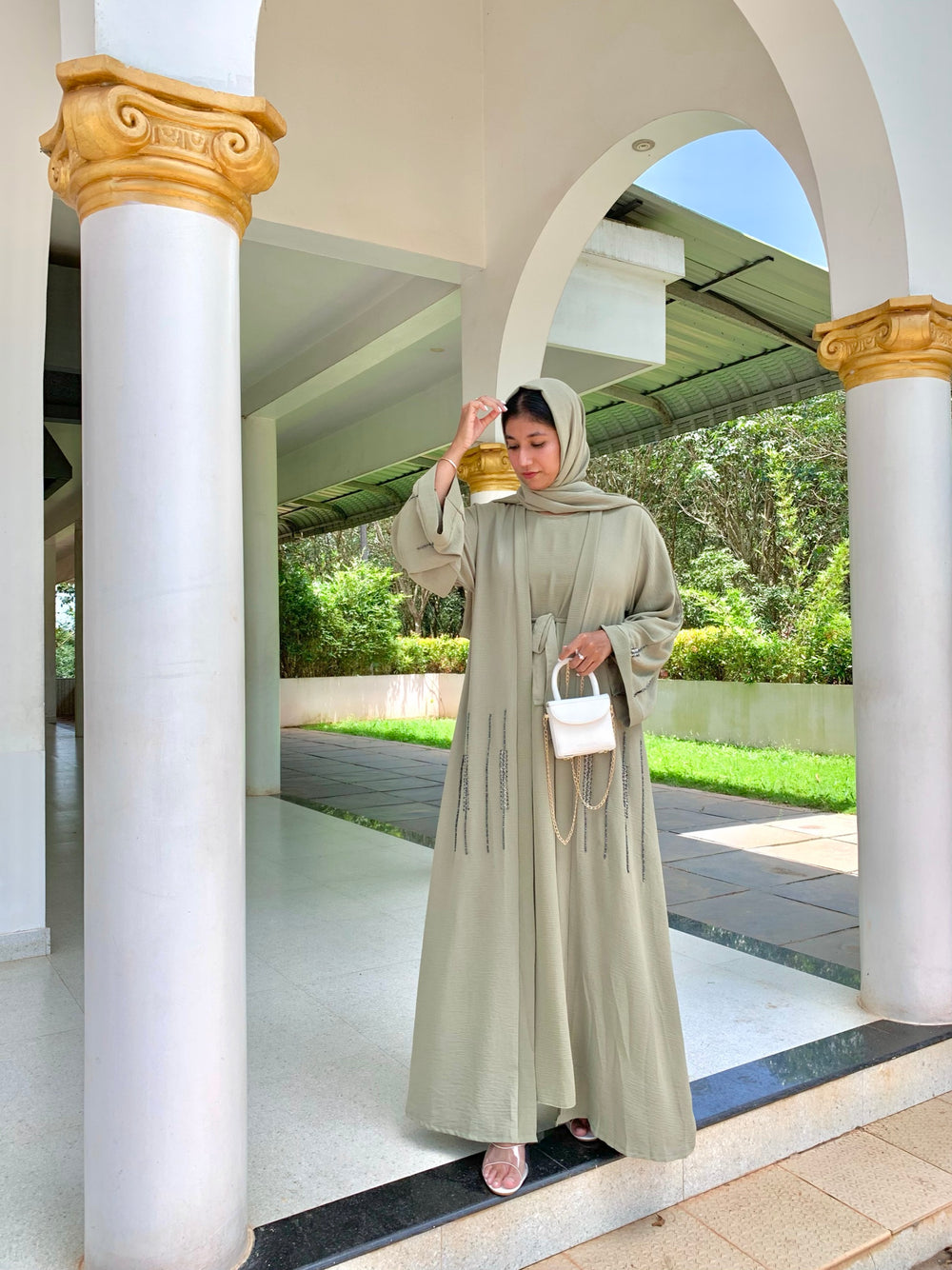 Sage Abaya Set