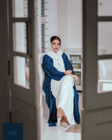 Silver Lines Abaya Set