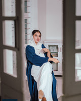 Silver Lines Abaya Set