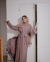 Wrap Skirt Abaya Set