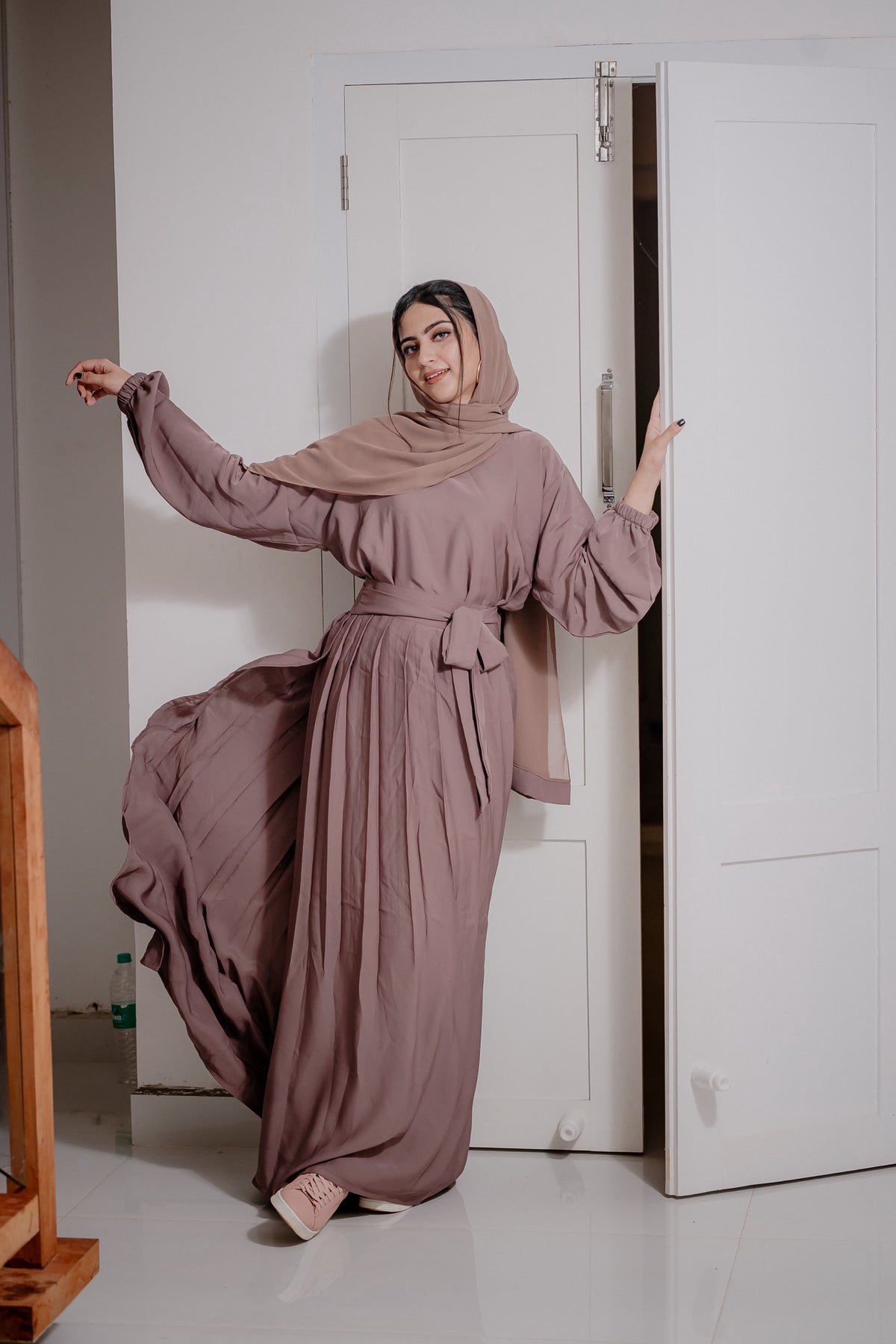 Wrap Skirt Abaya Set