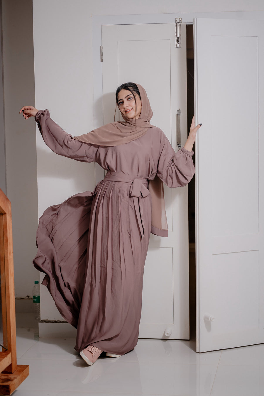 Wrap Skirt Abaya Set