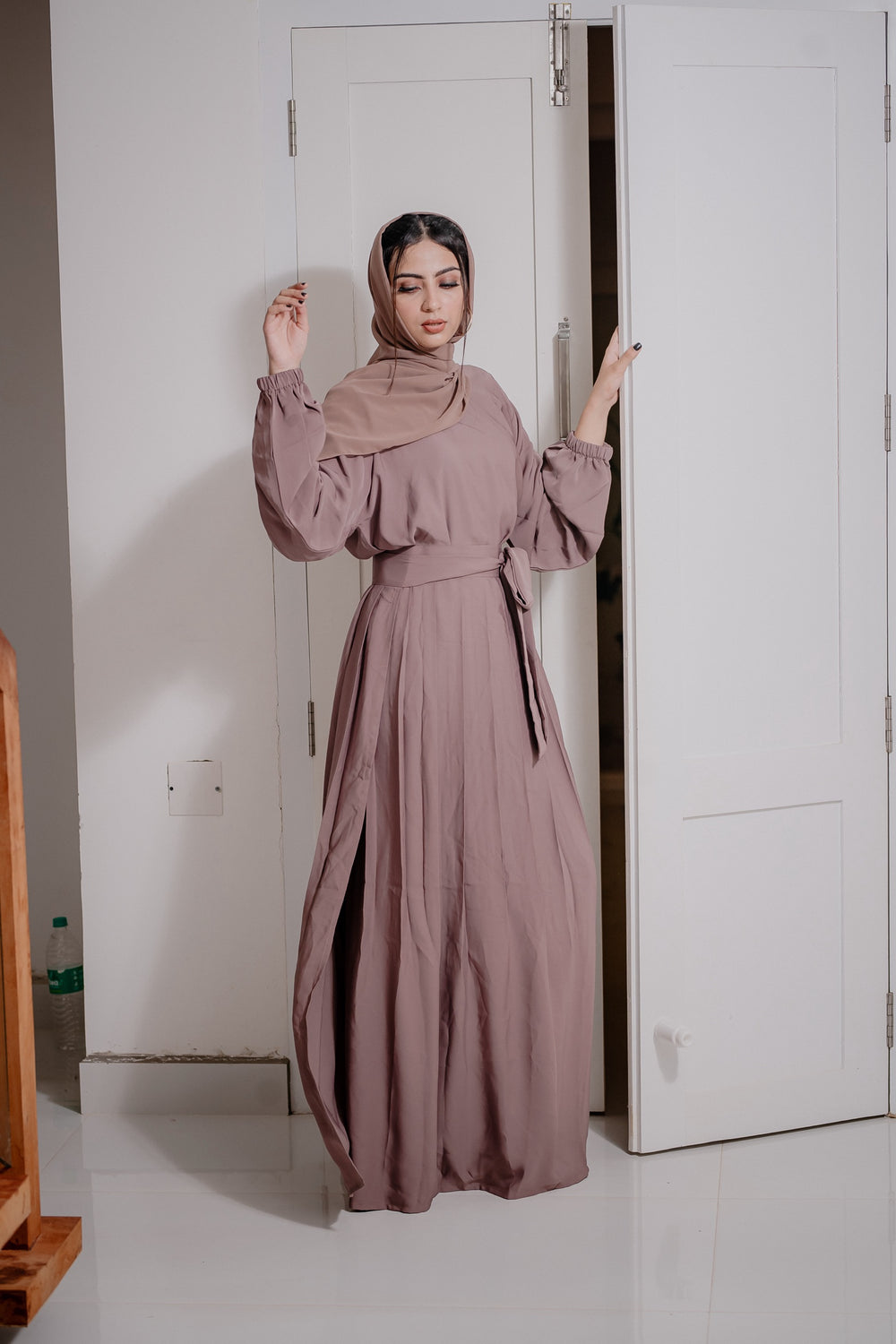 Wrap Skirt Abaya Set