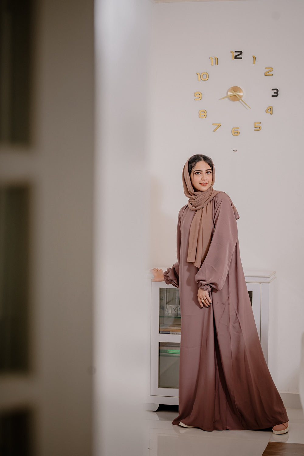 Wrap Skirt Abaya Set